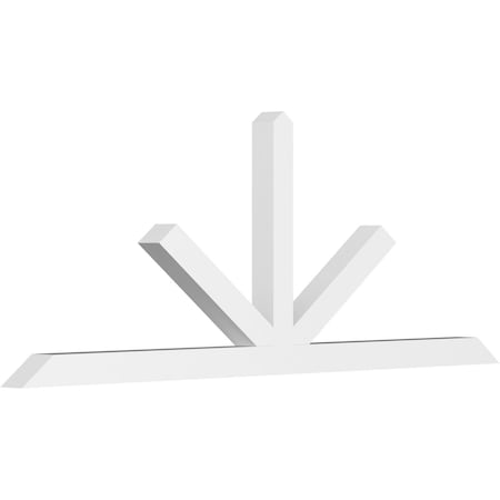 Ekena Millwork Saratoga Architectural Grade PVC Gable Bracket, 96"W x 36"H x 4"D x 4"F, 9/12 Pitch GBP096X36X0404SAR00